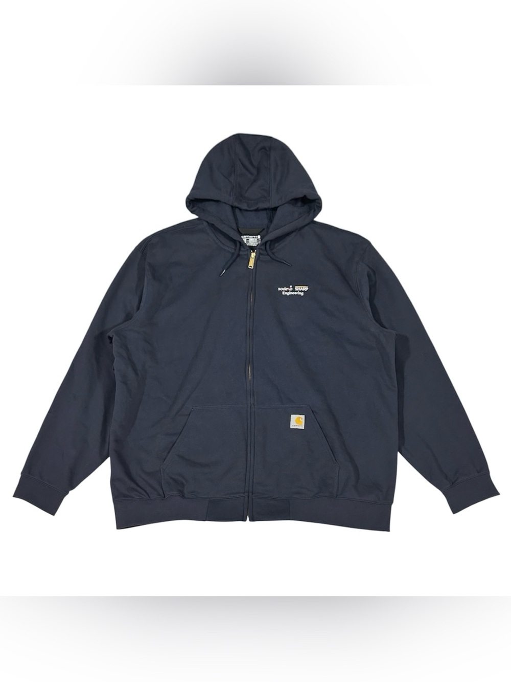 Carhartt Men’s 2XL Loose Fit Full Zip Hoodie Sweatshirt Blue Workwear K122-472